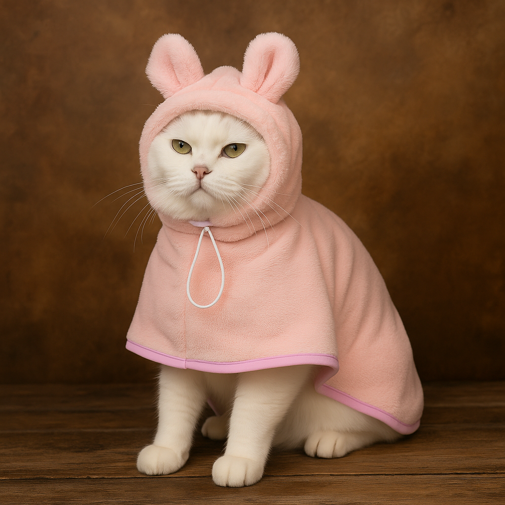 Dogs and Cats Bathrobe Hoodie